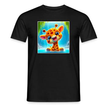 Giraffe - Männer T-Shirt - Schwarz - Vorne - AI Model Male 178 light (178cm)