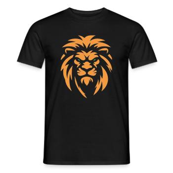 Angry Lion - Men's T-Shirt - black - Front - AI Model Male 178 light (178cm)