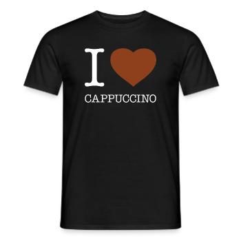 J’ADORE LE CAPPUCCINO - T-shirt homme - noir - Devant - AI Model Male 178 light (178cm)
