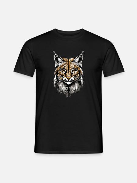 Luchs Lynx Wildkatze Raubkatzen Katzen Süße Luchse - Männer T-Shirt - Schwarz