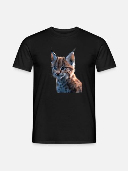 Luchs Lynx Wildkatze Raubkatzen Katzen Süße Luchse - T-shirt herr - svart