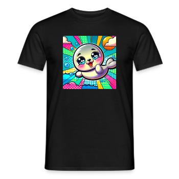 Kleurrijke verbinding - Heren T-shirt - zwart - Voor - AI Model Male 178 light (178cm)