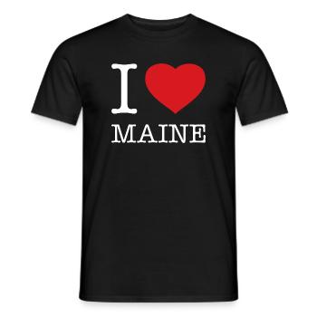 J’ADORE LE MAINE - T-shirt homme - noir - Devant - AI Model Male 178 light (178cm)