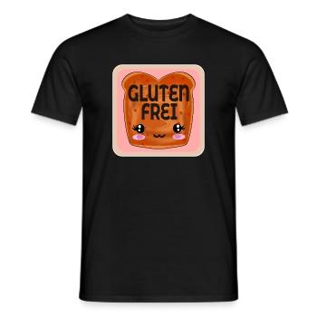 GLUTENUNVERTRÄGLICHKEIT GLUTENFREI ZÖLIAKIE - Männer T-Shirt - Schwarz - Vorne - AI Model Male 178 light (178cm)