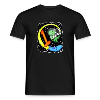 Zahl 1 Nummer Eins - Dinosaurier Motiv - Männer T-Shirt - Schwarz - Vorne - AI Model Male 178 light (178cm)