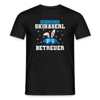 Skifahren Skihaserl Betreuer - Männer T-Shirt - Schwarz - Vorne - AI Model Male 178 light (178cm)