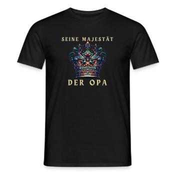 Seine Majestät der Opa Krone - Männer T-Shirt - Schwarz - Vorne - AI Model Male 178 light (178cm)