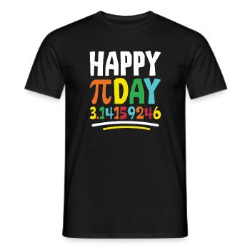Bonne journée Pi - T-shirt homme - noir - Devant - AI Model Male 178 light (178cm)