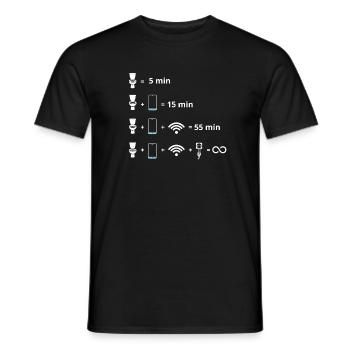 Angeschlossener Toilettenstromkreis - Männer T-Shirt - Schwarz - Vorne - AI Model Male 178 light (178cm)