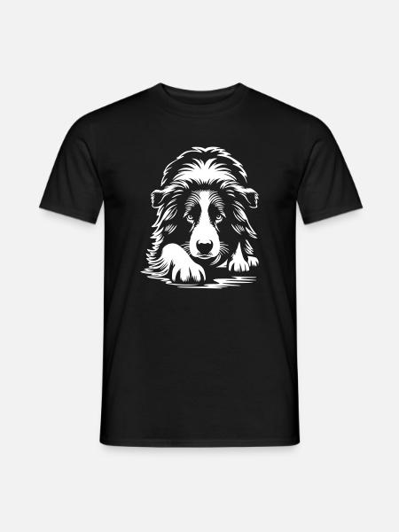 Border Collie "Black Edition" - Männer T-Shirt - Schwarz