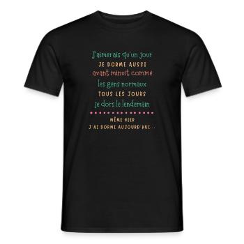 Rêves nocturnes tardifs - T-shirt homme - noir - Devant - AI Model Male 178 light (178cm)