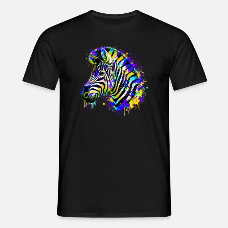 Zebra - Männer T-Shirt - Schwarz