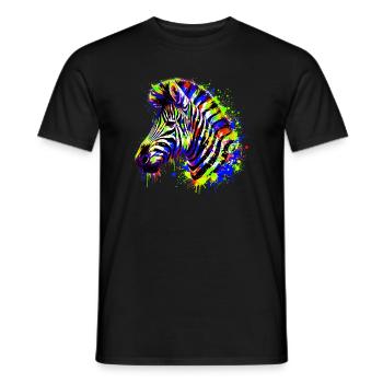 Zebra - Men's T-Shirt - black - Front - AI Model Male 178 light (178cm)