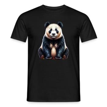 Panda - T-shirt homme - noir - Devant - AI Model Male 178 light (178cm)