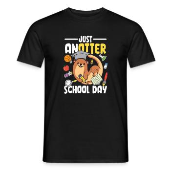 Just anotter school day - Männer T-Shirt - Schwarz - Vorne - AI Model Male 178 light (178cm)