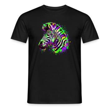 Zebra - Men's T-Shirt - black - Front - AI Model Male 178 light (178cm)