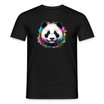 Panda - T-shirt homme - noir - Devant - AI Model Male 178 light (178cm)