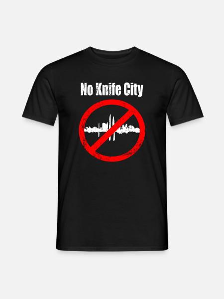 Keine Messer Stadt - Männer T-Shirt - Schwarz