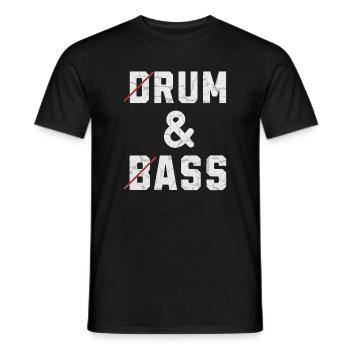 Drum and bass - rhum et cul - T-shirt homme - noir - Devant - AI Model Male 178 light (178cm)