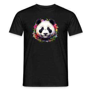 Panda - T-shirt homme - noir - Devant - AI Model Male 178 light (178cm)