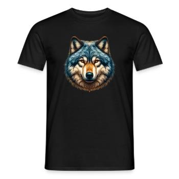 Wolf - Männer T-Shirt - Schwarz - Vorne - AI Model Male 178 light (178cm)