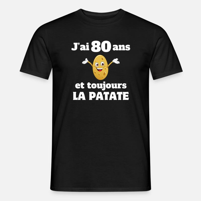 80 år, 80 år, jeg er 80 år - T-shirt herr - svart