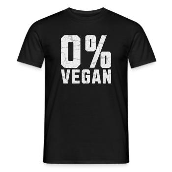 0% Vegan - Männer T-Shirt - Schwarz - Vorne - AI Model Male 178 light (178cm)