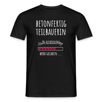 Betonfertigteilbauerin Ausbildung Beruf Geschenk - Männer T-Shirt - Schwarz - Vorne - AI Model Male 178 light (178cm)