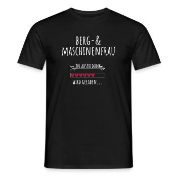 Berg und Maschinenfrau Ausbildung Beruf Geschenk - Männer T-Shirt - Schwarz - Vorne - AI Model Male 178 light (178cm)