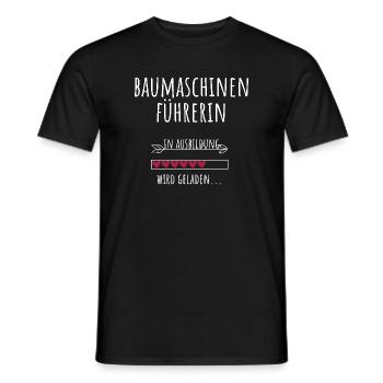 Baumaschinenführerin Ausbildung Beruf Geschenk - Männer T-Shirt - Schwarz - Vorne - AI Model Male 178 light (178cm)