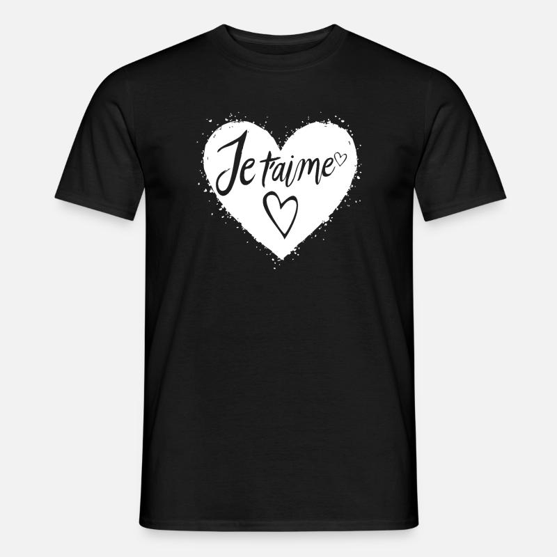 Ich liebe dich - Männer T-Shirt - Schwarz