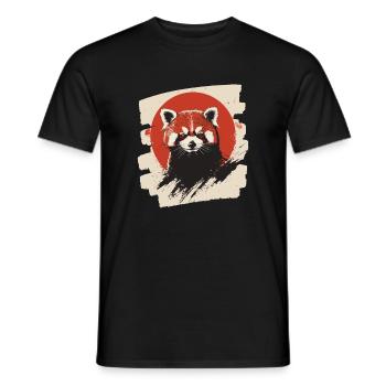 Petit panda - T-shirt homme - noir - Devant - AI Model Male 178 light (178cm)
