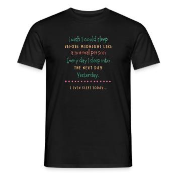 Mitternachtsschlafwunsch - Männer T-Shirt - Schwarz - Vorne - AI Model Male 178 light (178cm)