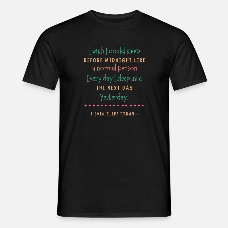 Mitternachtsschlafwunsch - Männer T-Shirt - Schwarz