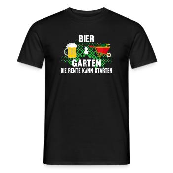 Garten Rentner Bier - Männer T-Shirt - Schwarz - Vorne - AI Model Male 178 light (178cm)