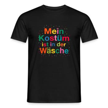 Costume de carnaval Mon costume est dans la lessive - T-shirt homme - noir - Devant - AI Model Male 178 light (178cm)