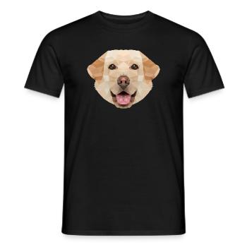 Labrador Polygon Hund - Männer T-Shirt - Schwarz - Vorne - AI Model Male 178 light (178cm)