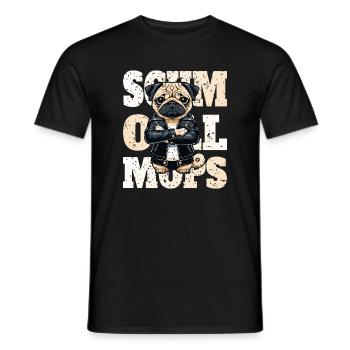 Pouty pug - Men's T-Shirt - black - Front - AI Model Male 178 light (178cm)