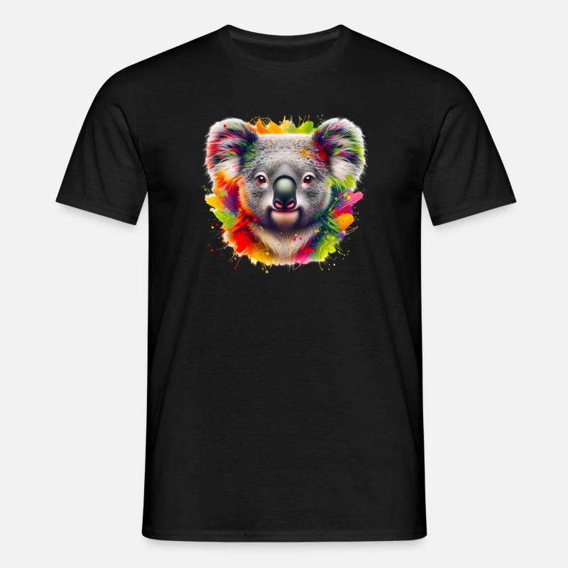 Koala - Männer T-Shirt - Schwarz