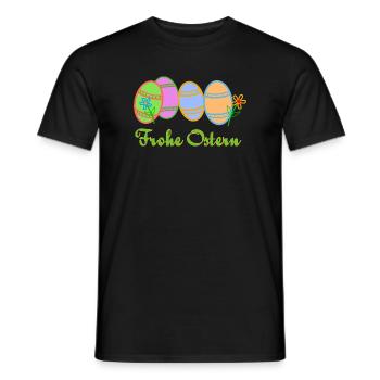 Ostereier zu Ostern - Männer T-Shirt - Schwarz - Vorne - AI Model Male 178 light (178cm)
