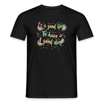 C’est une belle journée pour une belle journée - T-shirt homme - noir - Devant - AI Model Male 178 light (178cm)