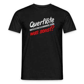 Fanfahrenzug, Spielmannszug,Musikzug,Querflöte (25 - Männer T-Shirt - Schwarz - Vorne - AI Model Male 178 light (178cm)