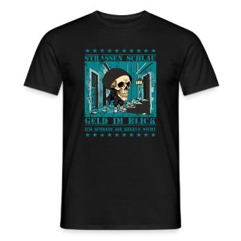 Street Skull - Men's T-Shirt - black - Front - AI Model Male 178 light (178cm)