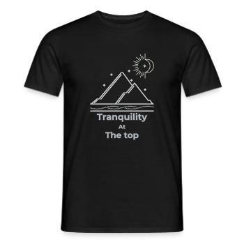 Ruhe auf höchstem Niveau, Slow Living - Männer T-Shirt - Schwarz - Vorne - AI Model Male 178 light (178cm)