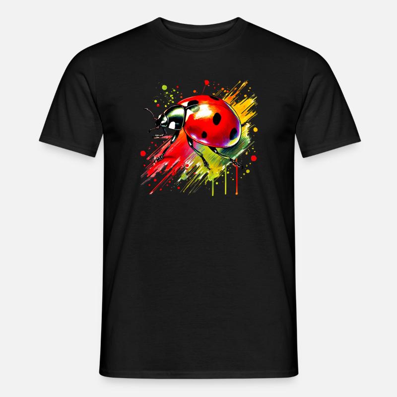 Marienkäfer - Männer T-Shirt - Schwarz