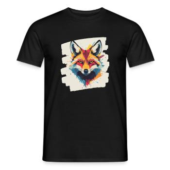 Fuchs - Männer T-Shirt - Schwarz - Vorne - AI Model Male 178 light (178cm)