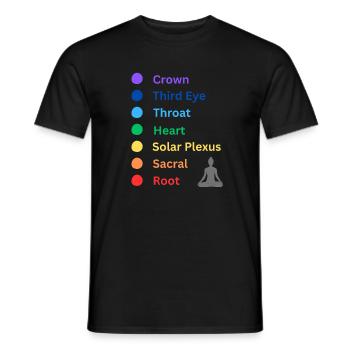 Chakra - Männer T-Shirt - Schwarz - Vorne - AI Model Male 178 light (178cm)
