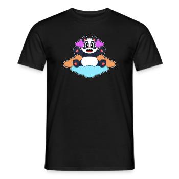 Panda Wolken - Männer T-Shirt - Schwarz - Vorne - AI Model Male 178 light (178cm)