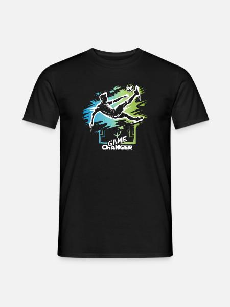 Game Changer – Fußball Fallrückzieher Designsymbol - Männer T-Shirt - Schwarz