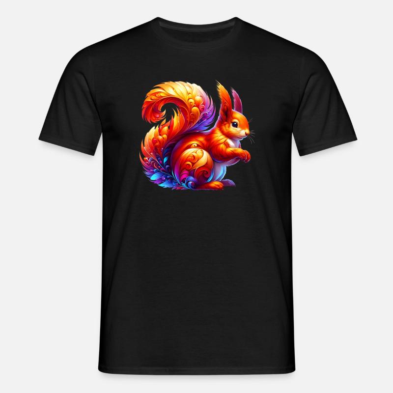 Eichhörnchen - Männer T-Shirt - Schwarz